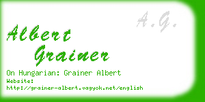 albert grainer business card